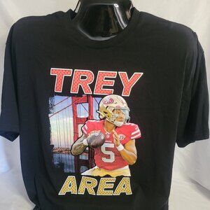 San Francisco 49ers ' Trey Area ' Front Print T-shirt (3XL) as Color Tag